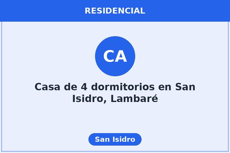 Casa de 4 dormitorios en San Isidro, Lambaré