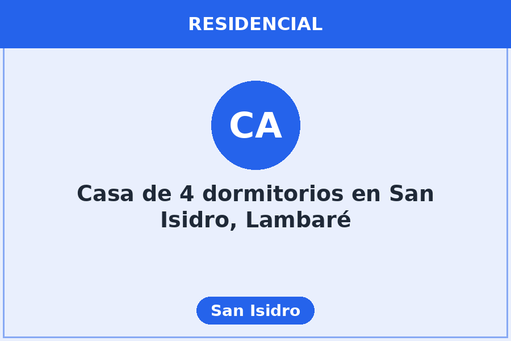 Casa de 4 dormitorios en San Isidro, Lambaré