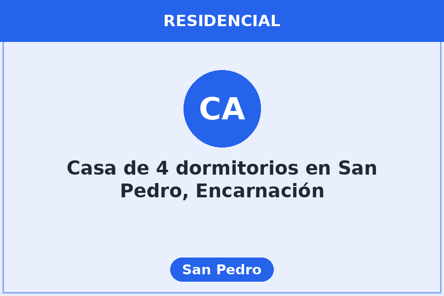 Casa de 4 dormitorios en San Pedro, Encarnación