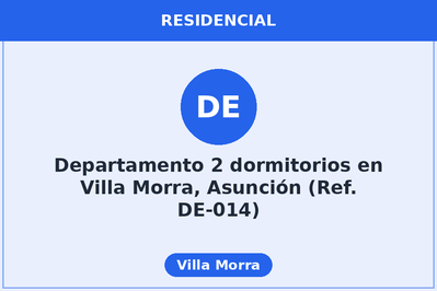 Departamento 2 dormitorios en Villa Morra, Asunción (Ref. DE-014)