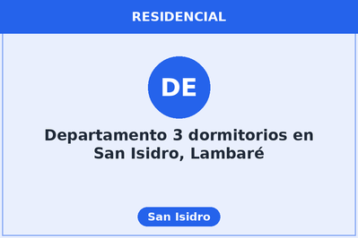 Departamento 3 dormitorios en San Isidro, Lambaré