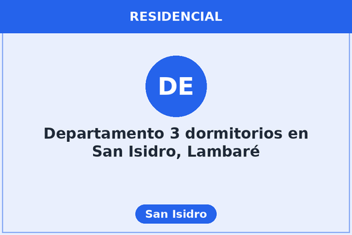 Departamento 3 dormitorios en San Isidro, Lambaré