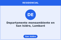 Departamento monoambiente en San Isidro, Lambaré
