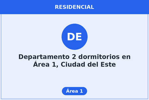 Departamento 2 dormitorios en Área 1, Ciudad del Este