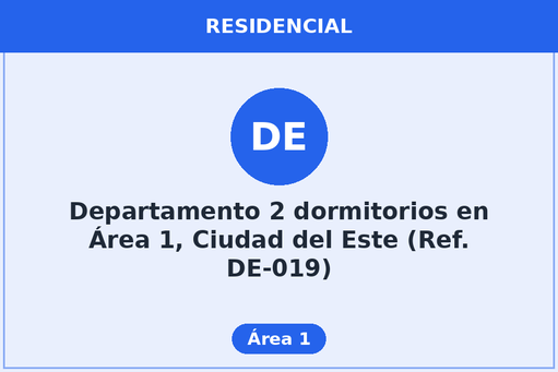 Departamento 2 dormitorios en Área 1, Ciudad del Este (Ref. DE-019)