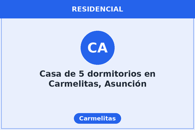 Casa de 5 dormitorios en Carmelitas, Asunción