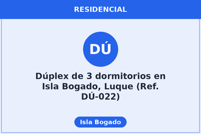 Dúplex de 3 dormitorios en Isla Bogado, Luque (Ref. DÚ-022)