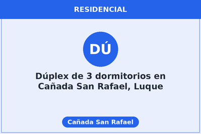 Dúplex de 3 dormitorios en Cañada San Rafael, Luque