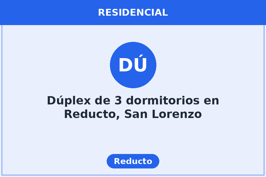 Dúplex de 3 dormitorios en Reducto, San Lorenzo