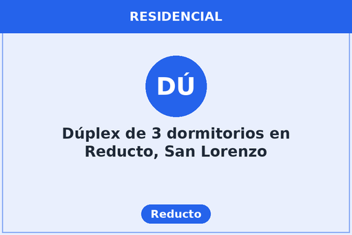 Dúplex de 3 dormitorios en Reducto, San Lorenzo