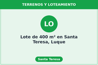 Lote de 400 m² en Santa Teresa, Luque