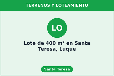 Lote de 400 m² en Santa Teresa, Luque
