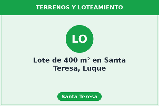 Lote de 400 m² en Santa Teresa, Luque