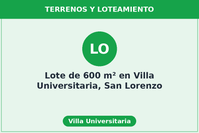 Lote de 600 m² en Villa Universitaria, San Lorenzo