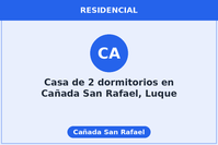 Casa de 2 dormitorios en Cañada San Rafael, Luque