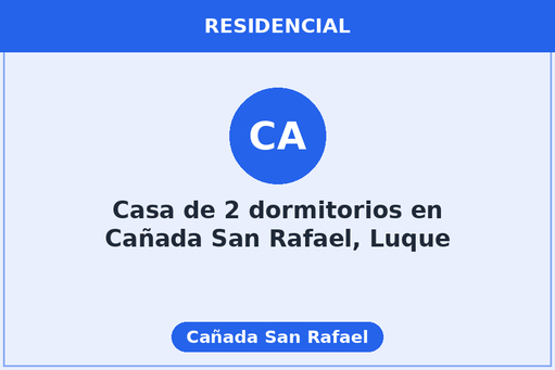 Casa de 2 dormitorios en Cañada San Rafael, Luque
