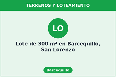 Lote de 300 m² en Barcequillo, San Lorenzo