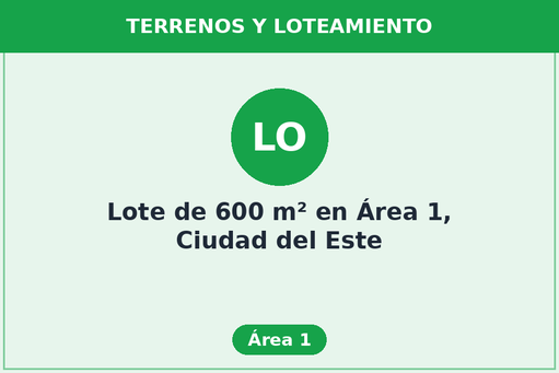 Lote de 600 m² en Área 1, Ciudad del Este