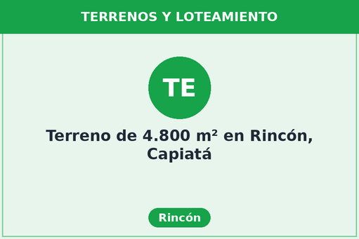 Terreno de 4.800 m² en Rincón, Capiatá