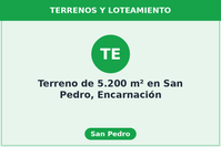 Terreno de 5.200 m² en San Pedro, Encarnación