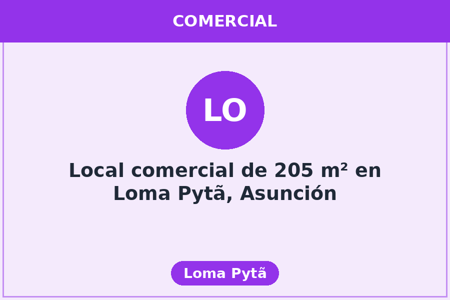 Local comercial de 205 m² en Loma Pytã, Asunción