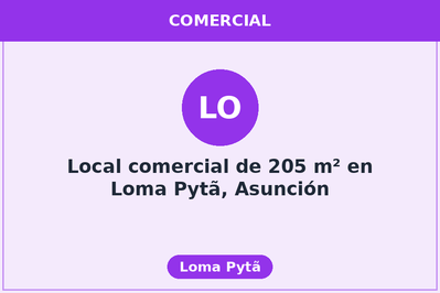 Local comercial de 205 m² en Loma Pytã, Asunción