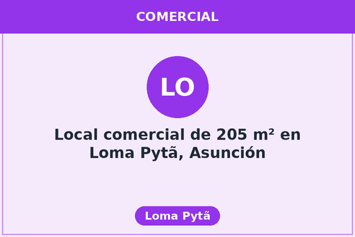 Local comercial de 205 m² en Loma Pytã, Asunción