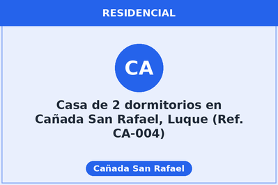 Casa de 2 dormitorios en Cañada San Rafael, Luque (Ref. CA-004)