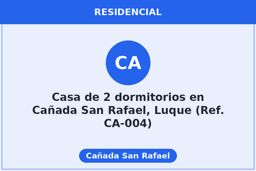 Casa de 2 dormitorios en Cañada San Rafael, Luque (Ref. CA-004)