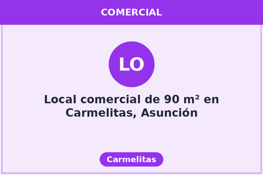Local comercial de 90 m² en Carmelitas, Asunción