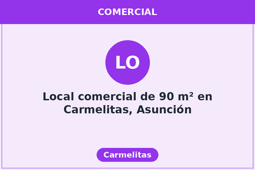 Local comercial de 90 m² en Carmelitas, Asunción