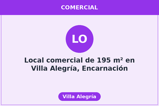 Local comercial de 195 m² en Villa Alegría, Encarnación