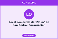 Local comercial de 190 m² en San Pedro, Encarnación