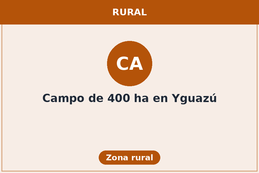 Campo de 400 ha en Yguazú