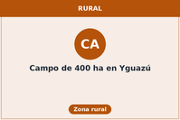 Campo de 400 ha en Yguazú