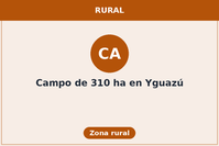 Campo de 310 ha en Yguazú