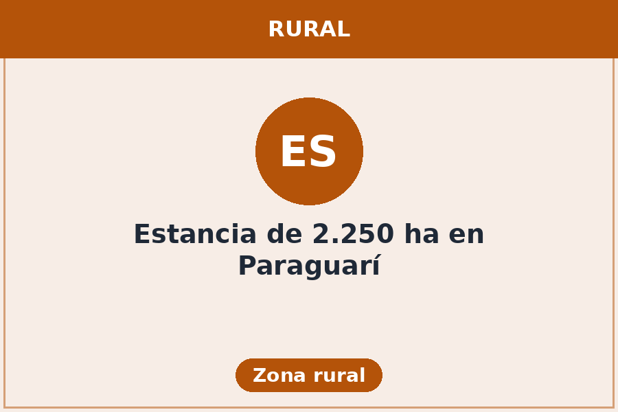 Estancia de 2.250 ha en Paraguarí