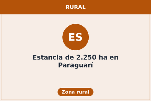 Estancia de 2.250 ha en Paraguarí