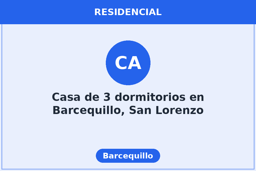 Casa de 3 dormitorios en Barcequillo, San Lorenzo