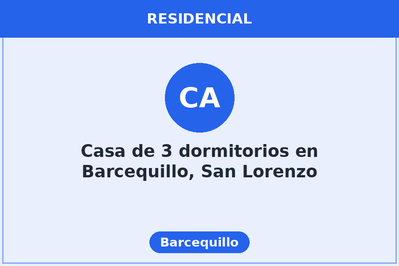 Casa de 3 dormitorios en Barcequillo, San Lorenzo
