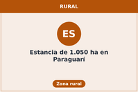 Estancia de 1.050 ha en Paraguarí