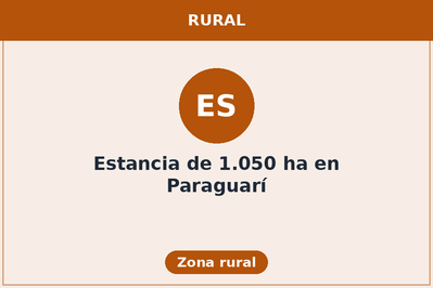 Estancia de 1.050 ha en Paraguarí