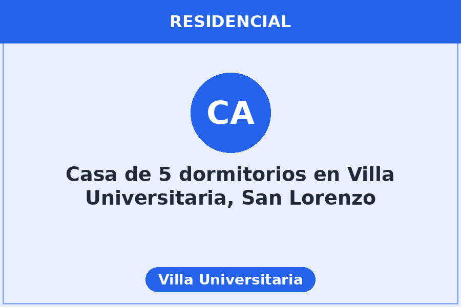 Casa de 5 dormitorios en Villa Universitaria, San Lorenzo