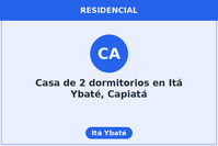 Casa de 2 dormitorios en Itá Ybaté, Capiatá