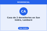 Casa de 2 dormitorios en San Isidro, Lambaré